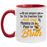 Bruh Accent Mug, White/Red, 11 oz. Accent Mug