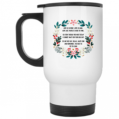 14 oz. White Travel Mug
