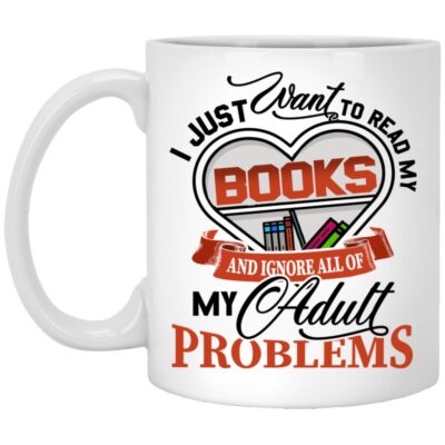 Books Mug, White, 11 oz. White Mug