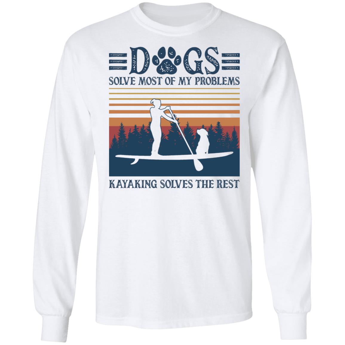 Dogs Solve, White, Long Sleeve