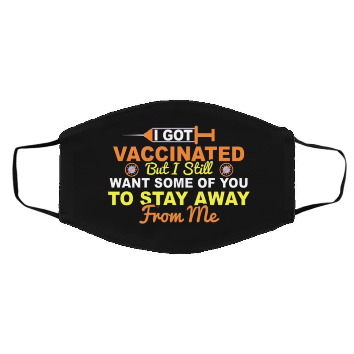 Got Vaccinated mask, Black, Cloth Face Cover – Medium/Large Got Vaccinated mask, Black, Cloth Face Cover – Medium/Large