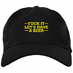 teewish hat, Black, Brushed Twill Dad Cap