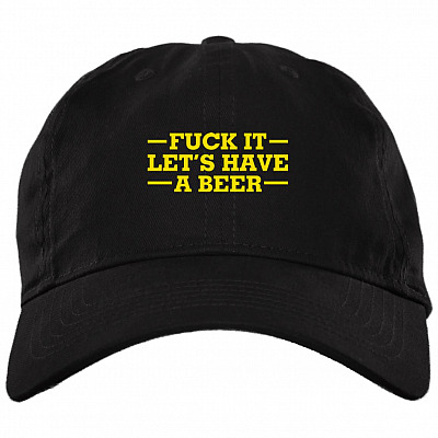 teewish hat, Black, Brushed Twill Dad Cap
