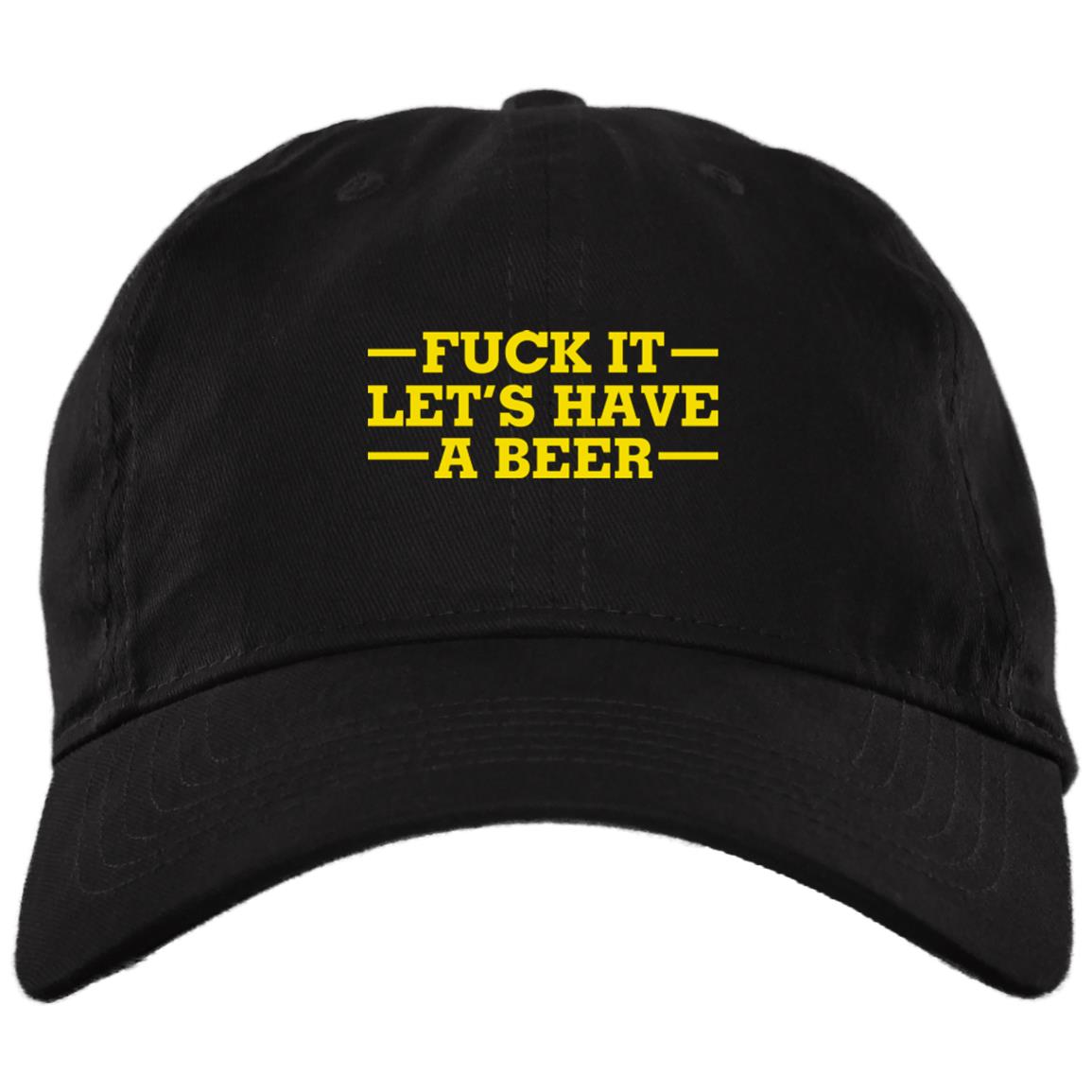 teewish hat, Black, Brushed Twill Dad Cap