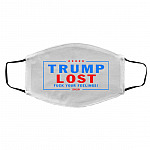 Trump Mask, White, Cloth Face Cover – Medium/Large