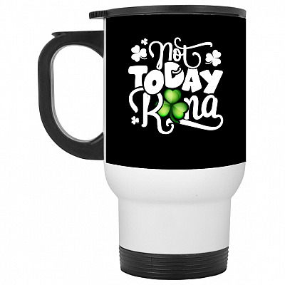 14 oz. White Travel Mug