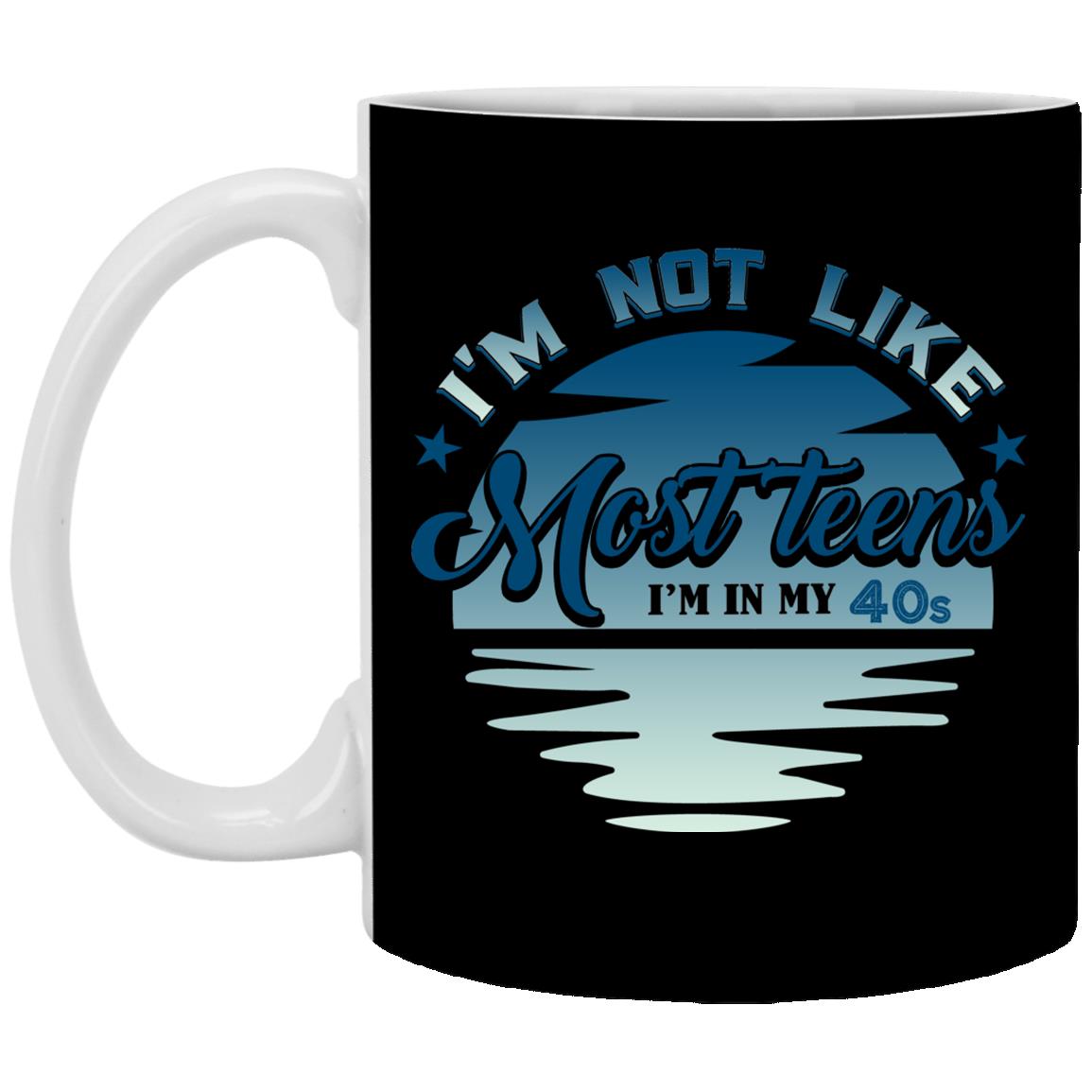 Most Teens Mug, Black, 11 oz. White Mug Most Teens Mug, Black, 11 oz. White Mug