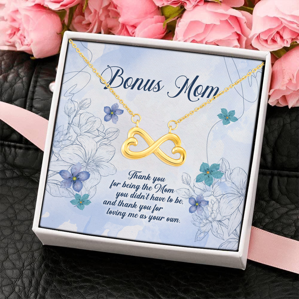 11Th. Loving Me As Your Own card (4) Infinity Heart Necklace (Gold) 4