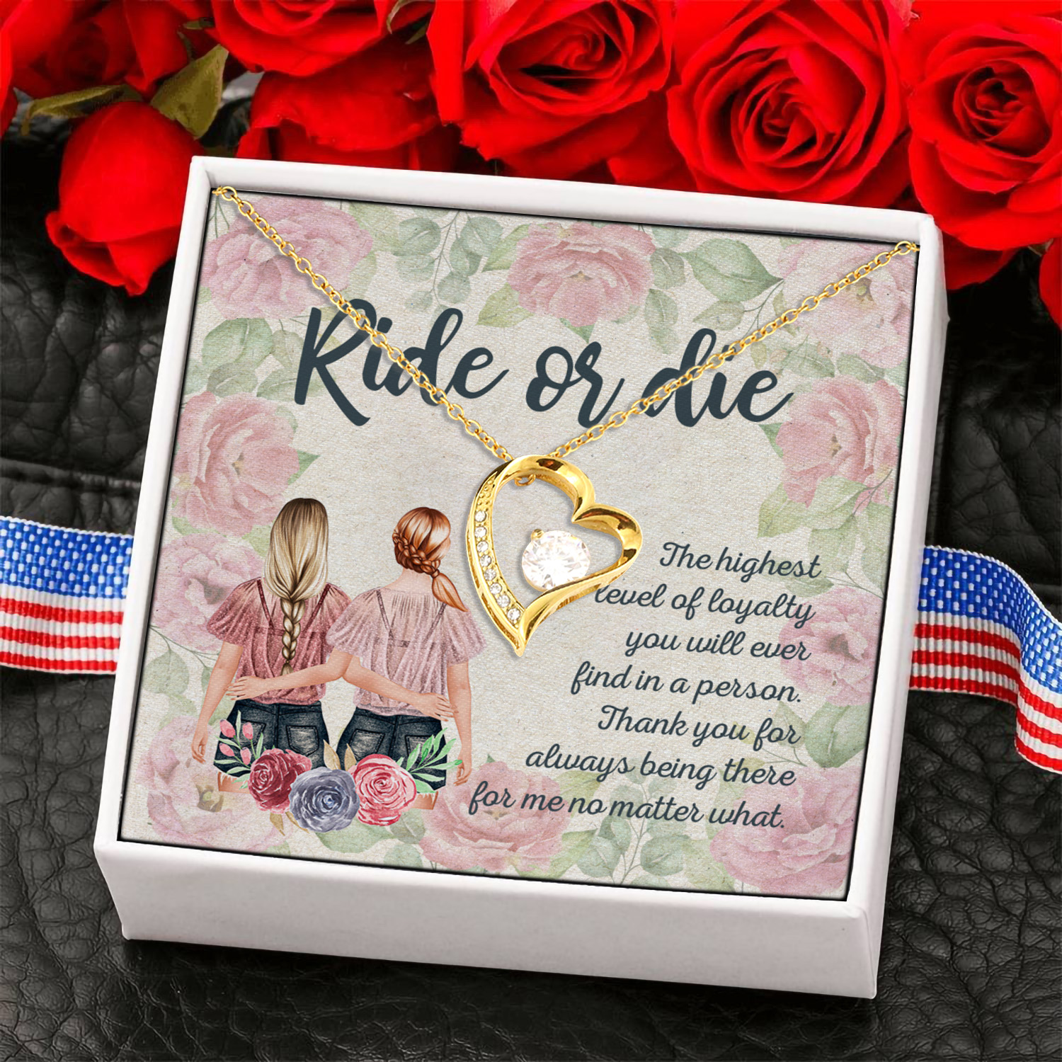 5KNG. Ride Die (4) Forever Love Necklace (Gold) 6