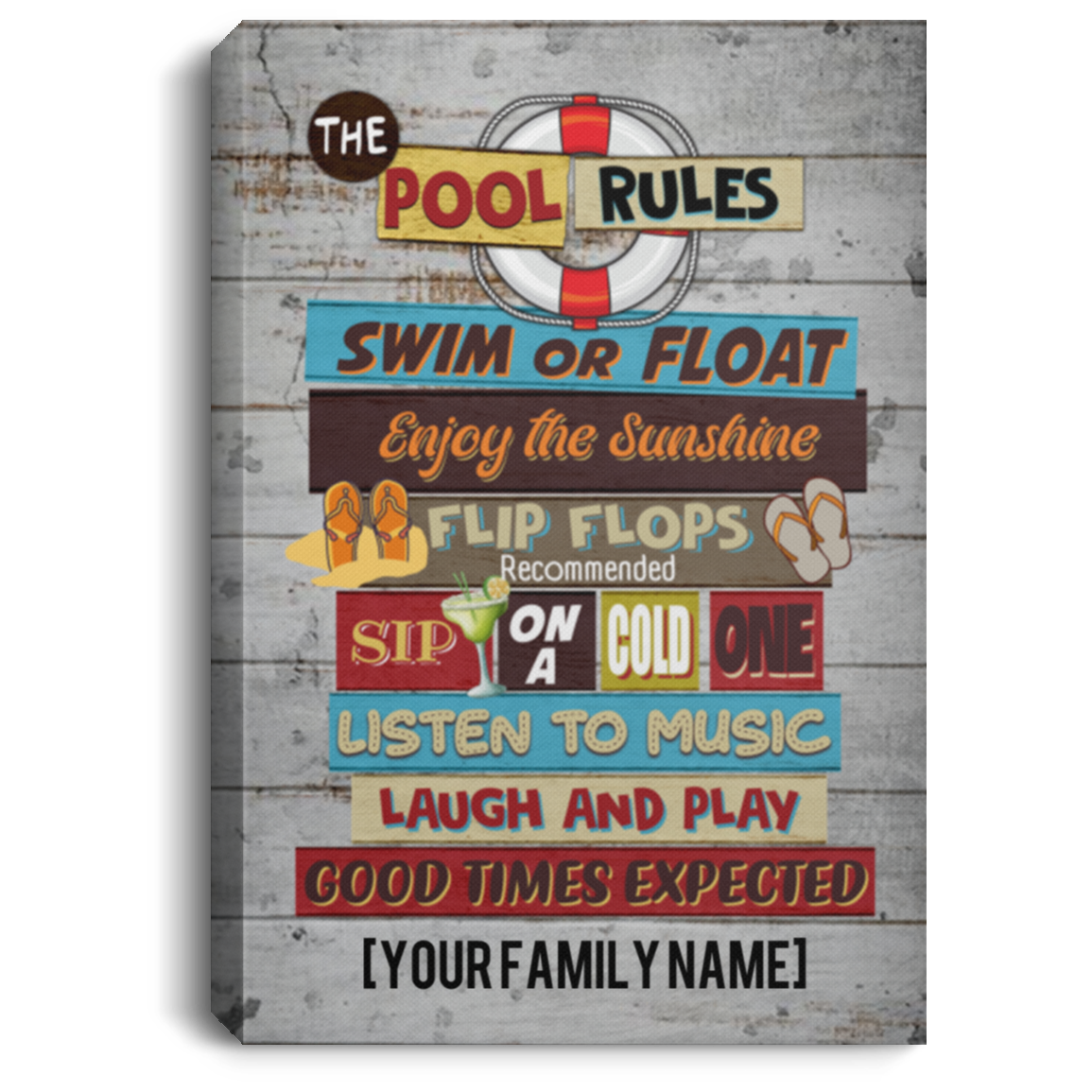 Swimming Pool Rules Poster Personalized The Pool Rules Swim Or Float