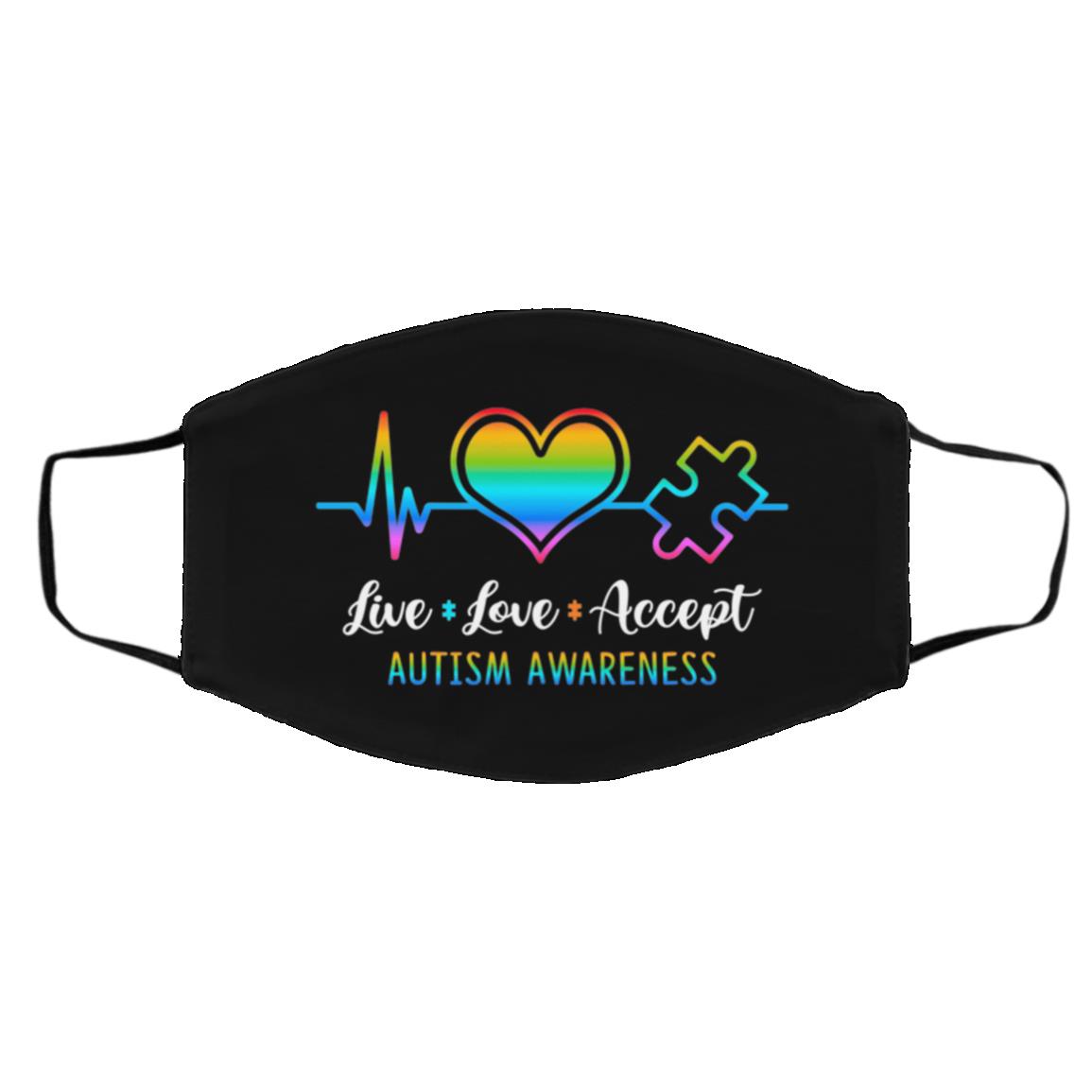 autism mask, Black, Cloth Face Cover – Medium/Large
