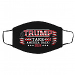 Trump Take America Back, Black, Cloth Face Cover – Medium/Large