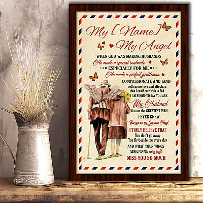 Personalized to My Husband Framed Canvas Prints - Husband Gift from Wife Unframed Poster
