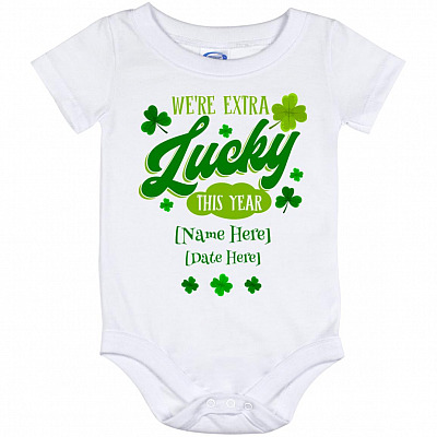 Personalized Onesie, White, Baby Onesie - 12 Month
