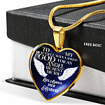 To My Beautiful Wife I Asked God For An Angel He Sent Me You Heart Pendant Necklace - Heart Luxury Necklace (Gold Plated) To My Beautiful Wife I Asked God For An Angel He Sent Me You Heart Pendant Necklace - Heart Luxury Necklace (Gold Plated)