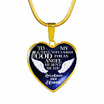 To My Beautiful Wife I Asked God For An Angel He Sent Me You Heart Pendant Necklace - Heart Luxury Necklace (Gold Plated) To My Beautiful Wife I Asked God For An Angel He Sent Me You Heart Pendant Necklace - Heart Luxury Necklace (Gold Plated)