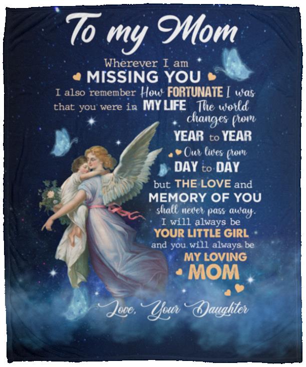 To My Mom Whenever I Am, White, Cozy Plush Fleece Blanket - 50x60