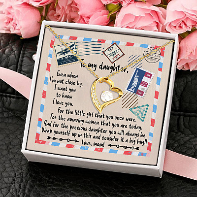 Alternative view of Mom to My Daughter Even when I'm Not Close by I Want You to Know I Love You Forever Love Pendant Necklace