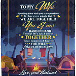 To My Wife Spending Time, White, Cozy Plush Fleece Blanket - 50x60