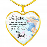 To My Daughter Keep Me In Your Heart Love Dad Heart Pendant Necklace - Daughter Necklace From Dad - Heart Luxury Necklace (Gold Plated) To My Daughter Keep Me In Your Heart Love Dad Heart Pendant Necklace - Daughter Necklace From Dad - Heart Luxury Necklace (Gold Plated)