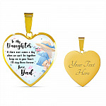 To My Daughter Keep Me In Your Heart Love Dad Heart Pendant Necklace - Daughter Necklace From Dad - Heart Luxury Necklace (Gold Plated) To My Daughter Keep Me In Your Heart Love Dad Heart Pendant Necklace - Daughter Necklace From Dad - Heart Luxury Necklace (Gold Plated)