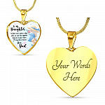 To My Daughter Keep Me In Your Heart Love Dad Heart Pendant Necklace - Daughter Necklace From Dad - Heart Luxury Necklace (Gold Plated) To My Daughter Keep Me In Your Heart Love Dad Heart Pendant Necklace - Daughter Necklace From Dad - Heart Luxury Necklace (Gold Plated)