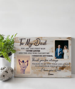 Alternative view of Custom Photo Forever Your Little Girl Wrapped Framed Canvas Prints - Unframed Poster - Dad Gift Personalized
