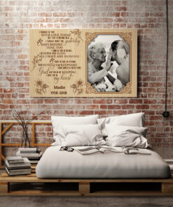 Alternative view of I Though Of You With Love Today Custom Photo Framed Canvas - I Thought About You Yesterday Unframed Poster