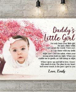 Alternative view of Personalized Photo Daddy's Little Girl Gallery Wrapped Framed Canvas Prints-Poster-Home Decor Wall Art
