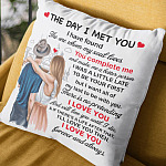 The Day I Met You I Have Found the One Whom My Soul Loves Valentines Day Gifts Throw Pillow