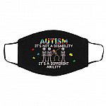 Autism It's Not A Disability It's A Face Mask, Black, Cloth Face Cover – Medium/Large
