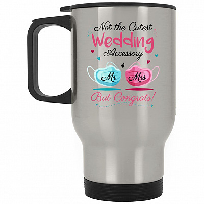 14 oz. Silver Travel Mug