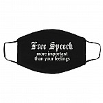 Speech Mask, Black, Cloth Face Cover – Medium/Large