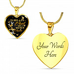 I'll Hold You In My Heart Until I Hold You In Heaven Memorial Beloved Butterfly Galaxy Heart Pendant Necklace - Heart Luxury Necklace (Gold Plated)