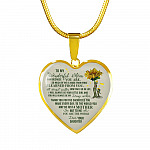 Daughter To My Wonderful Mom I Am Because You Are So Much Of Me Is Made From Heart Pendant Necklace - Heart Luxury Necklace (Gold Plated)
