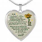 Daughter To My Wonderful Mom I Am Because You Are So Much Of Me Is Made From Heart Pendant Necklace - Heart Luxury Necklace (Silver)