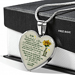 Daughter To My Wonderful Mom I Am Because You Are So Much Of Me Is Made From Heart Pendant Necklace - Heart Luxury Necklace (Silver)