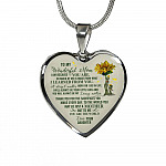 Daughter To My Wonderful Mom I Am Because You Are So Much Of Me Is Made From Heart Pendant Necklace - Heart Luxury Necklace (Silver)