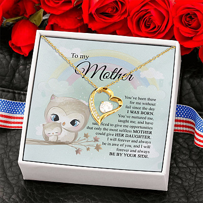 To My Mother You've Been There For Me Forever Love Pendant Necklace