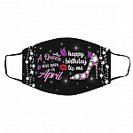 April Mask, Black, Cloth Face Cover – Medium/Large