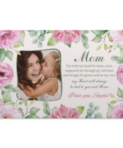 Personalized Photo Mom You Held My Hand For Many Years Framed Canvas Prints - Unframed Poster, White, 0.75'' Framed Canvas