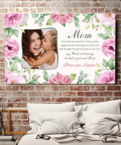Alternative view of Personalized Photo Mom You Held My Hand For Many Years Framed Canvas Prints - Unframed Poster