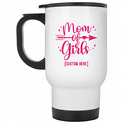 14 oz. White Travel Mug