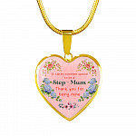 It Takes Someone Special To Be A Step Mum Thank You For Being Mine Heart Pendant Necklace - Heart Luxury Necklace (Gold Plated) It Takes Someone Special To Be A Step Mum Thank You For Being Mine Heart Pendant Necklace - Heart Luxury Necklace (Gold Plated)