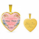 It Takes Someone Special To Be A Step Mum Thank You For Being Mine Heart Pendant Necklace - Heart Luxury Necklace (Gold Plated) It Takes Someone Special To Be A Step Mum Thank You For Being Mine Heart Pendant Necklace - Heart Luxury Necklace (Gold Plated)