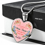 It Takes Someone Special To Be A Step Mum Thank You For Being Mine Heart Pendant Necklace - Heart Luxury Necklace (Silver) It Takes Someone Special To Be A Step Mum Thank You For Being Mine Heart Pendant Necklace - Heart Luxury Necklace (Silver)