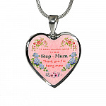 It Takes Someone Special To Be A Step Mum Thank You For Being Mine Heart Pendant Necklace - Heart Luxury Necklace (Silver) It Takes Someone Special To Be A Step Mum Thank You For Being Mine Heart Pendant Necklace - Heart Luxury Necklace (Silver)