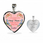 It Takes Someone Special To Be A Step Mum Thank You For Being Mine Heart Pendant Necklace - Heart Luxury Necklace (Silver) It Takes Someone Special To Be A Step Mum Thank You For Being Mine Heart Pendant Necklace - Heart Luxury Necklace (Silver)