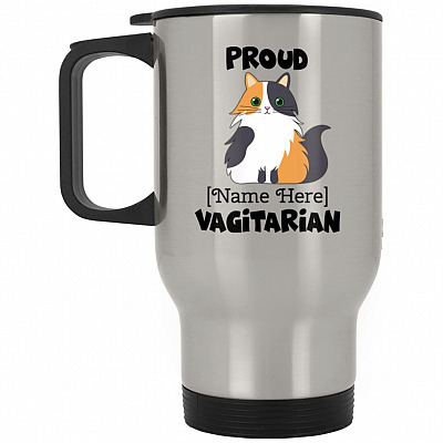 14 oz. Silver Travel Mug