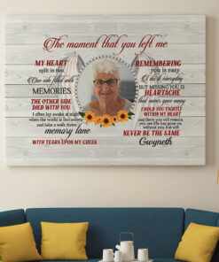 Alternative view of Personalized Photo the Moment That You Left Me My Heart Split in Two Wrapped Framed Canvas Prints - Unframed Poster